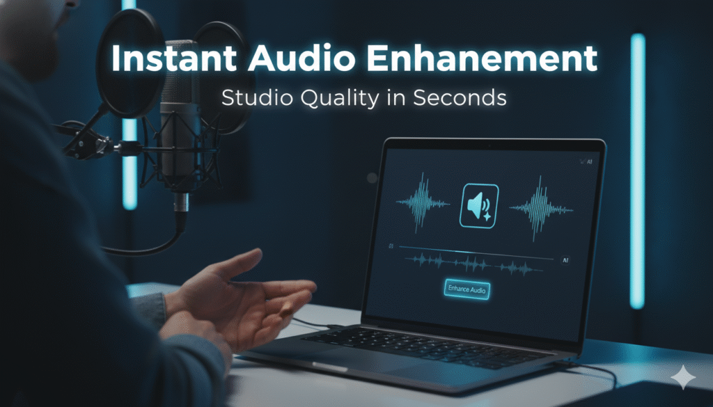 Free Ai Tool for enhancing audio like studio