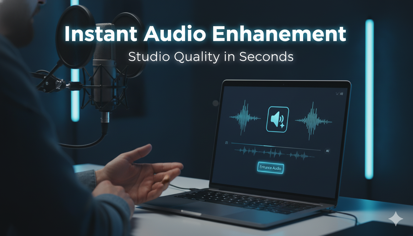 Free Ai Tool for enhancing audio like studio